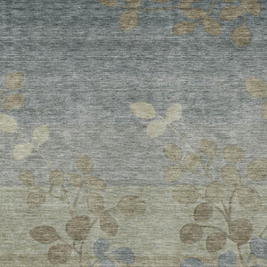 HomeRoots 5' Elegant Khaki and Gray Floral Area Rug – Durable, Washable Design for Indoor and Outdoor Spaces 5' X 8' 625182