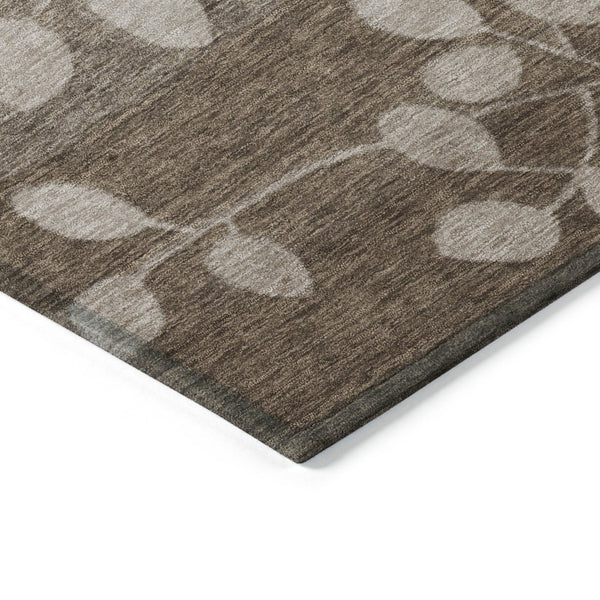 HomeRoots 5' Versatile Floral Indoor Outdoor Area Rug - Durable, Washable, and Perfect for High-Traffic Spaces 8' Round 625213