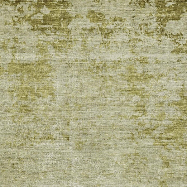 HomeRoots 5' Artichoke Green and Ivory Abstract Washable Area Rug for Indoor and Outdoor High-Traffic Use 5' X 8' 625218