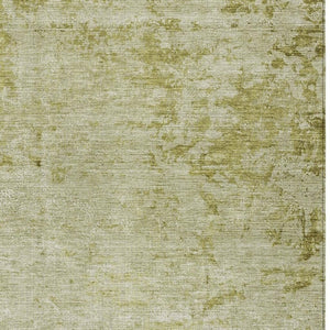 HomeRoots 5' Artichoke Green and Ivory Abstract Washable Area Rug for Indoor and Outdoor High-Traffic Use 8' X 10' 625220