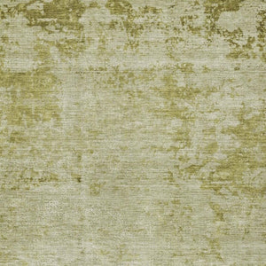 HomeRoots 5' Artichoke Green and Ivory Abstract Washable Area Rug for Indoor and Outdoor High-Traffic Use 9' X 12' 625221