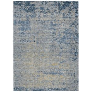 HomeRoots 5' Stylish Navy Blue and Beige Abstract Indoor Outdoor Area Rug for Versatile Home Décor Use 5' X 8' 625224