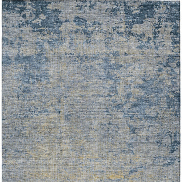 HomeRoots 5' Stylish Navy Blue and Beige Abstract Indoor Outdoor Area Rug for Versatile Home Décor Use 5' X 8' 625224