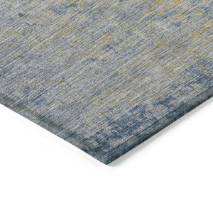 HomeRoots 5' Stylish Navy Blue and Beige Abstract Indoor Outdoor Area Rug for Versatile Home Décor Use 8' Round 625225