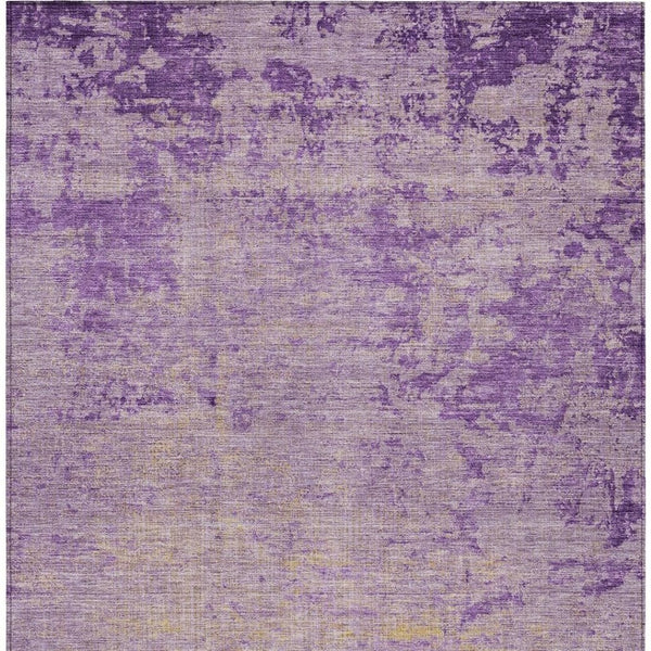 HomeRoots 5' Purple and Beige Abstract Area Rug - Durable, Washable Design for Indoor and Outdoor Spaces 5' X 8' 625230