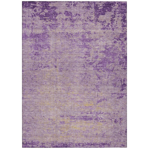 HomeRoots 5' Purple and Beige Abstract Area Rug - Durable, Washable Design for Indoor and Outdoor Spaces 5' X 8' 625230