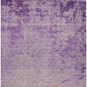 HomeRoots 5' Purple and Beige Abstract Area Rug - Durable, Washable Design for Indoor and Outdoor Spaces 10' X 14' 625234