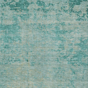 HomeRoots 5' Teal Blue and Wheat Abstract Area Rug - Stylish, Washable, Durable for Indoor and Outdoor Use 9' X 12' 625239