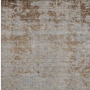 HomeRoots 5' Abstract Taupe and Denim Blue Washable Area Rug for Indoor and Outdoor Spaces – Durable Style 5' X 8' 625242
