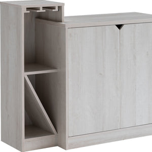 HomeRoots 41" Cream Sideboard with Elegant Storage, Wine Racks & Contemporary Design for Modern Spaces 625252