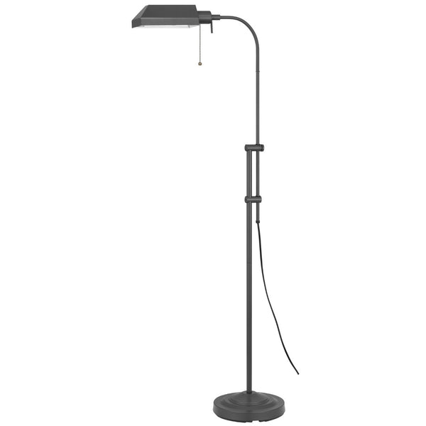 HomeRoots 57" Gray Metal Adjustable Floor Lamp for Modern Reading Nook - Dimmable Light & Stylish Design 625256