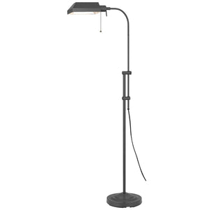 HomeRoots 57" Gray Metal Adjustable Floor Lamp for Modern Reading Nook - Dimmable Light & Stylish Design 625256