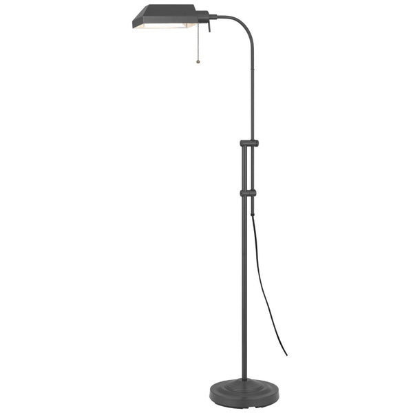 HomeRoots 57" Gray Metal Adjustable Floor Lamp for Modern Reading Nook - Dimmable Light & Stylish Design 625256
