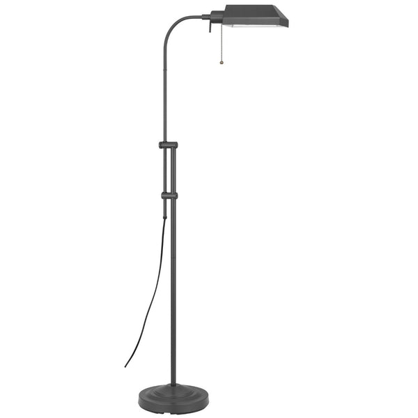 HomeRoots 57" Gray Metal Adjustable Floor Lamp for Modern Reading Nook - Dimmable Light & Stylish Design 625256