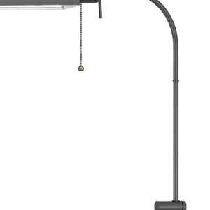 HomeRoots 57" Gray Metal Adjustable Floor Lamp for Modern Reading Nook - Dimmable Light & Stylish Design 625256