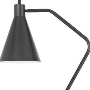 HomeRoots 63" Gray Metal Floor Lamp - Sleek Cone Shade for Focused Lighting in Modern Reading Spaces 625258