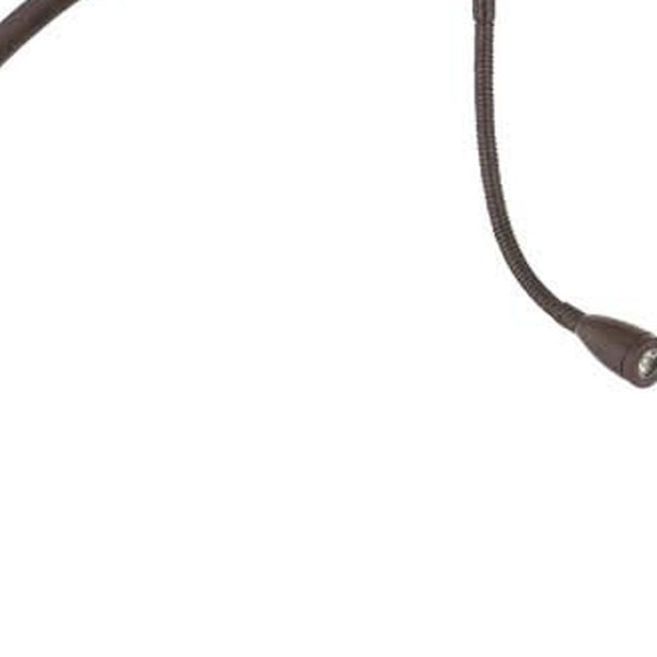 HomeRoots 68" Stylish Rust Metal Floor Lamp with Gray Fabric Shade - Perfect for Reading and Task Lighting! 625262