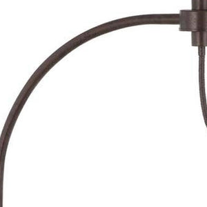 HomeRoots 68" Stylish Rust Metal Floor Lamp with Gray Fabric Shade - Perfect for Reading and Task Lighting! 625262