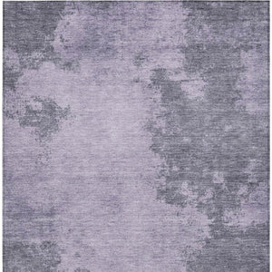HomeRoots 5' X 8' Contemporary Purple and Gray Abstract Washable Area Rug for Indoor and Outdoor Spaces 625284