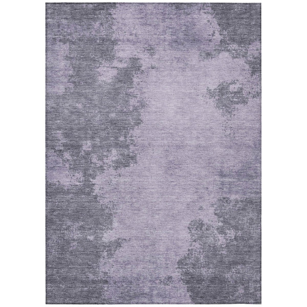 HomeRoots 5' X 8' Contemporary Purple and Gray Abstract Washable Area Rug for Indoor and Outdoor Spaces 625284