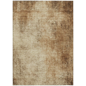 HomeRoots 8' X 10' Beige and Brown Abstract Area Rug - Stylish, Washable, Indoor/Outdoor, Pet-Friendly Design 625298
