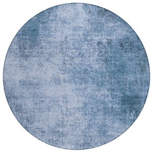 HomeRoots 8' Blue Round Abstract Washable Area Rug for Indoor & Outdoor Spaces – Stylish, Durable, and Versatile! 625303
