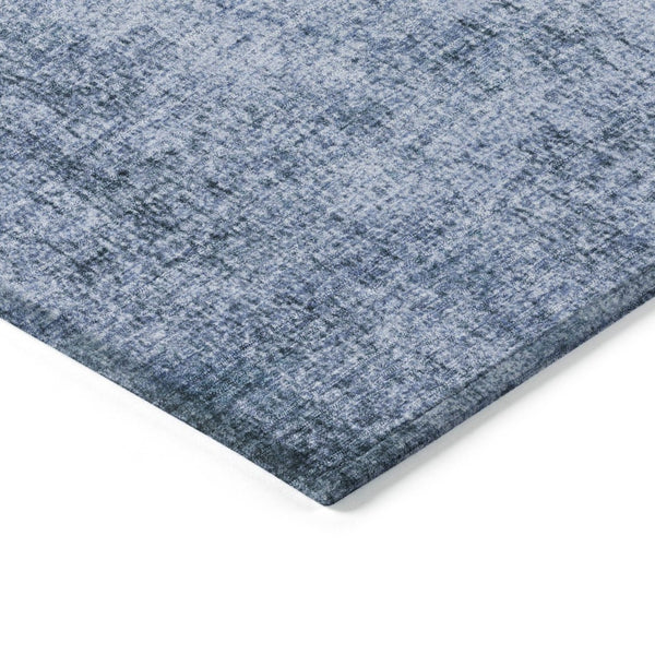 HomeRoots 8' Blue Round Abstract Washable Area Rug for Indoor & Outdoor Spaces – Stylish, Durable, and Versatile! 625303