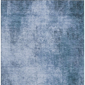 HomeRoots 10' Modern Blue & Sky Blue Abstract Washable Area Rug – Durable Indoor/Outdoor, Easy Care & Stylish 625306