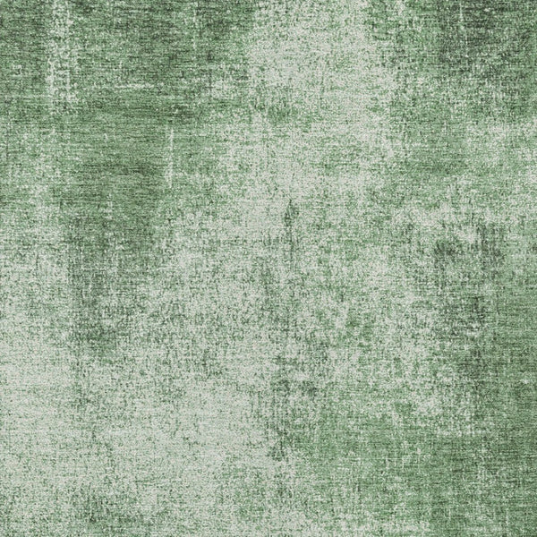 HomeRoots 5' Green & Charcoal Abstract Washable Area Rug - Durable, Stylish for Indoor & Outdoor Use, Easy Care! 625308