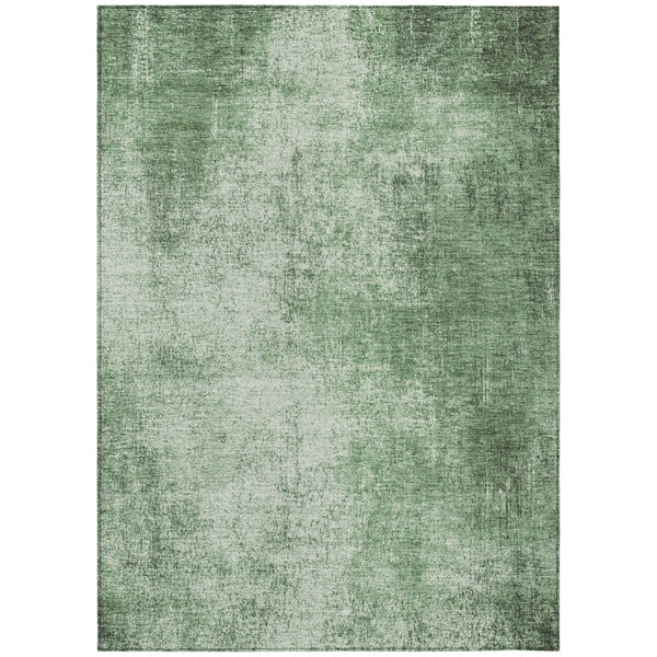 HomeRoots 8' X 10' Green and Charcoal Abstract Rug - Stylish, Durable, Washable for Indoor & Outdoor Spaces! 625310