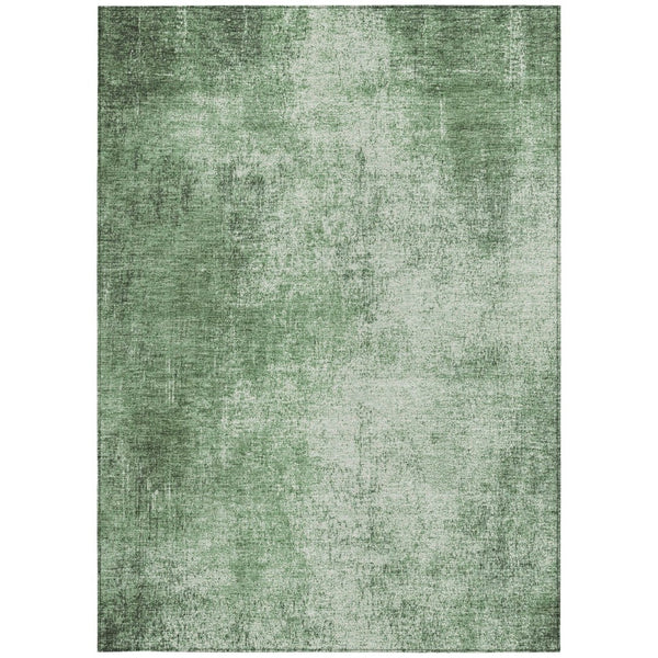 HomeRoots 8' X 10' Green and Charcoal Abstract Rug - Stylish, Durable, Washable for Indoor & Outdoor Spaces! 625310