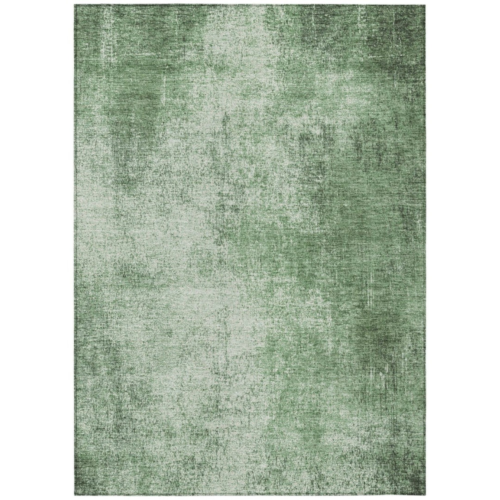 HomeRoots 9' X 12' Washable Green and Charcoal Abstract Area Rug for Indoor/Outdoor Durability and Style 625311
