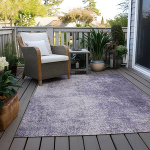 HomeRoots 5' X 8' Stylish Lavender & Lilac Abstract Washable Area Rug for Indoor/Outdoor Versatility & Durability 625314