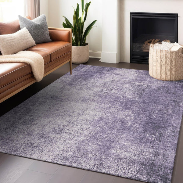 HomeRoots 5' X 8' Stylish Lavender & Lilac Abstract Washable Area Rug for Indoor/Outdoor Versatility & Durability 625314