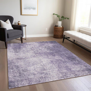 HomeRoots 5' X 8' Stylish Lavender & Lilac Abstract Washable Area Rug for Indoor/Outdoor Versatility & Durability 625314