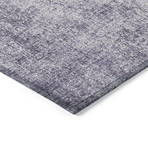 HomeRoots 8' Round Abstract Geometric Area Rug in Lavender & Lilac – Stylish, Washable for Indoor/Outdoor Use 625315
