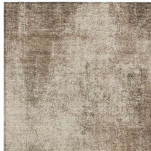HomeRoots 9' Taupe and Brown Abstract Washable Area Rug - Indoor/Outdoor Versatile, Durable, and Stylish! 625323
