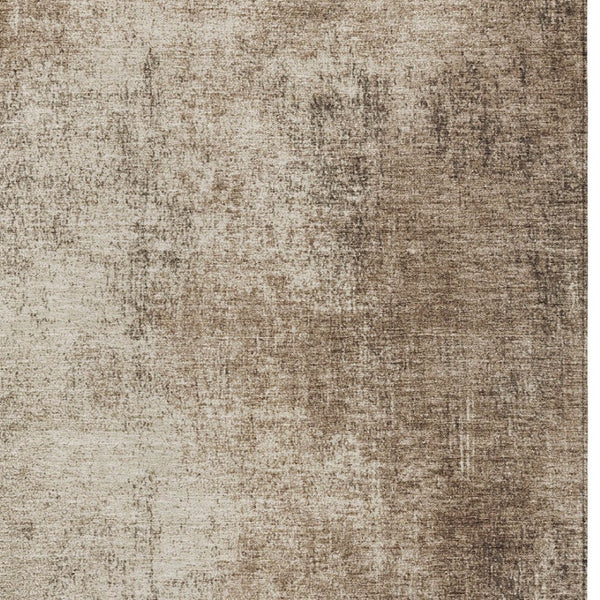 HomeRoots 10' Taupe and Brown Abstract Area Rug – Washable, Durable, Indoor/Outdoor Design for High-Traffic Spaces 625324