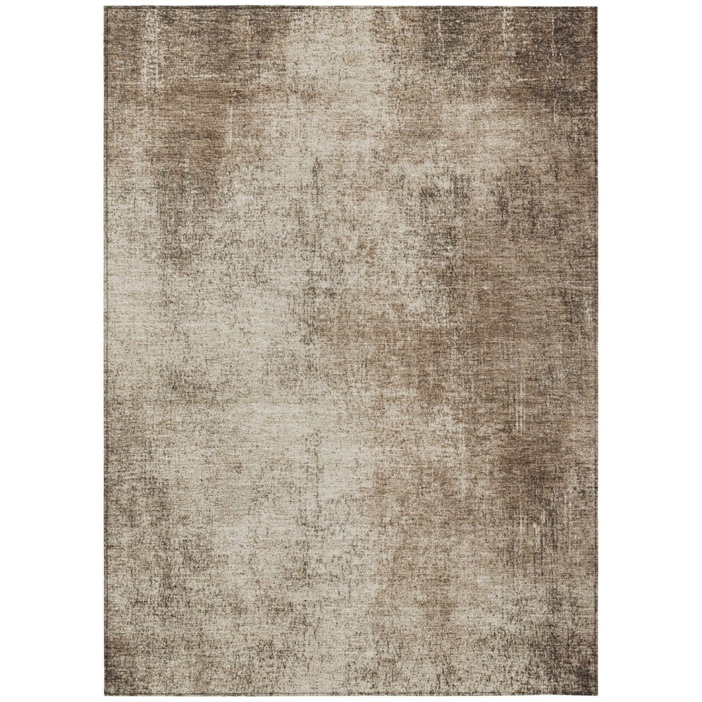 HomeRoots 10' Taupe and Brown Abstract Area Rug – Washable, Durable, Indoor/Outdoor Design for High-Traffic Spaces 625324