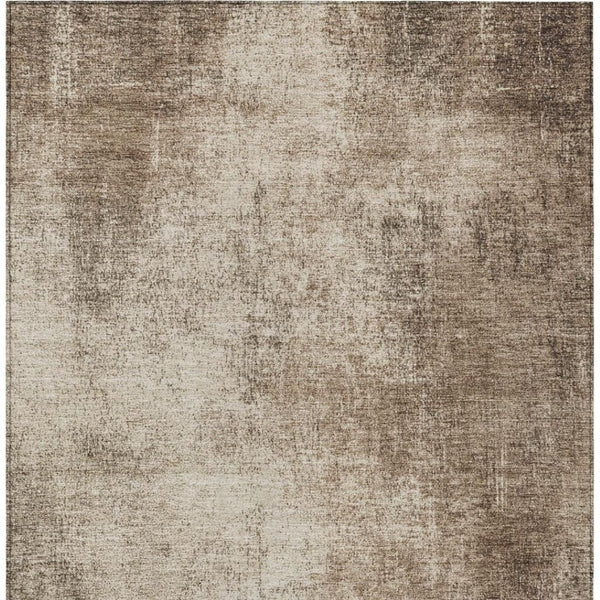 HomeRoots 10' Taupe and Brown Abstract Area Rug – Washable, Durable, Indoor/Outdoor Design for High-Traffic Spaces 625324