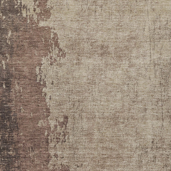 HomeRoots 9' X 12' Chocolate And Taupe Abstract Area Rug – Durable, Washable, Stylish for Indoor & Outdoor Use 625329