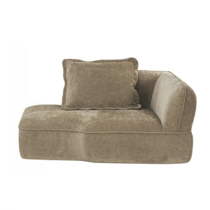 English Elm 122" L-shaped Sectional with Deep Chaise High Density Foam Low Profile Living Room Sofa Off-White+Natural N767P371309O