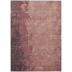 HomeRoots 5' X 8' Coral and Mauve Abstract Area Rug – Stylish, Washable, Versatile for Indoor & Outdoor Spaces 625332