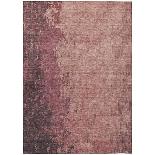 HomeRoots 5' X 8' Coral and Mauve Abstract Area Rug – Stylish, Washable, Versatile for Indoor & Outdoor Spaces 625332