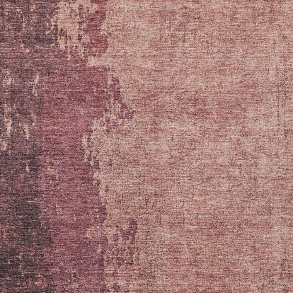 HomeRoots 8' Coral and Mauve Abstract Area Rug – Stylish, Washable Indoor/Outdoor Design for Modern Spaces! 625334