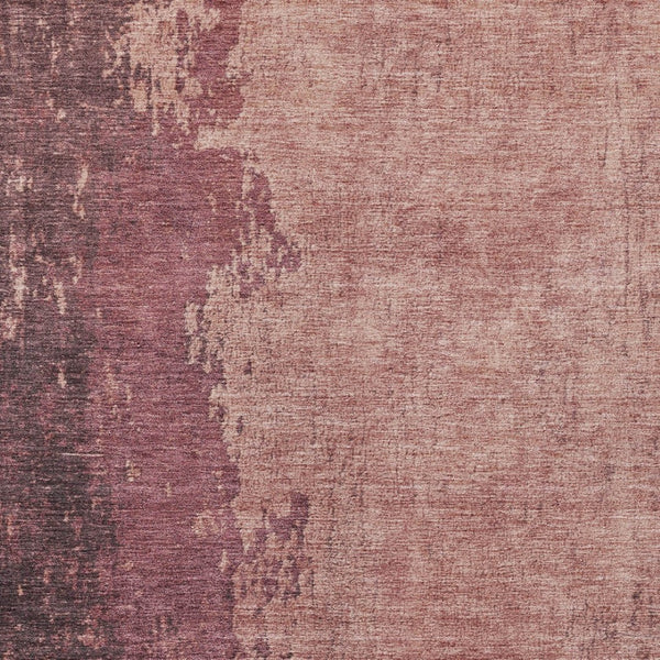 HomeRoots 8' Coral and Mauve Abstract Area Rug – Stylish, Washable Indoor/Outdoor Design for Modern Spaces! 625334