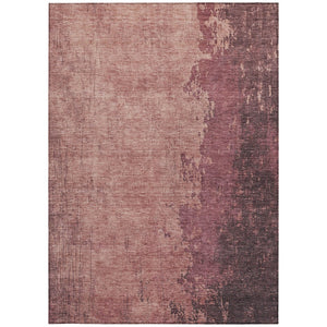 HomeRoots 8' Coral and Mauve Abstract Area Rug – Stylish, Washable Indoor/Outdoor Design for Modern Spaces! 625334