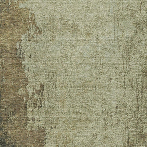 HomeRoots 8' X 10' Abstract Olive Green & Brown Washable Rug - Versatile for Indoor & Outdoor Spaces, Durable Design 625340