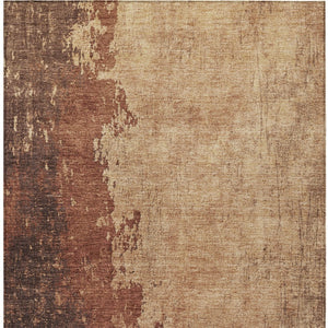 HomeRoots 10' Rust & Copper Abstract Area Rug - Washable, Durable, Indoor/Outdoor, Perfect for High-Traffic Areas! 625348