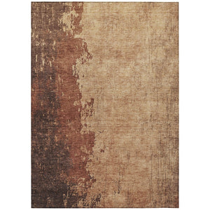 HomeRoots 10' Rust & Copper Abstract Area Rug - Washable, Durable, Indoor/Outdoor, Perfect for High-Traffic Areas! 625348